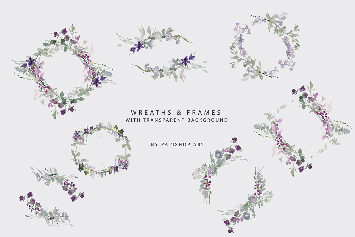 Watercolor Wildflower Clipart Set, an Illustration by Patishop Art (Photo 15 of 23)