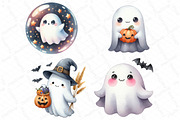 Halloween Clipart Cute Spooky Ghost, an Illustration by DreamPrint404 (Thumbnail 3 of 4)