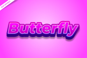 Colorful Butterfly Text Effect