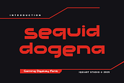 Sequid Dogena - Gaming Font, a Sans Serif Font by Iqsiart Studio (Thumbnail 1 of 6)
