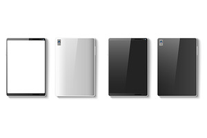 Mockup of black and white tablets, a Technology Illustration by Vectorbuum