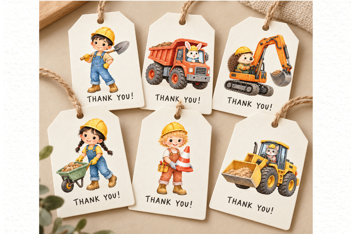 Construction Vehicles Clipart, a Transportation Illustration by Villa 11 Estudio (Photo 9 of 9)