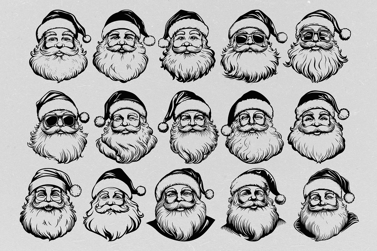 80 Santa Claus Illustration Vector, a Person Illustration by Alternate Studio (Photo 3 of 8)