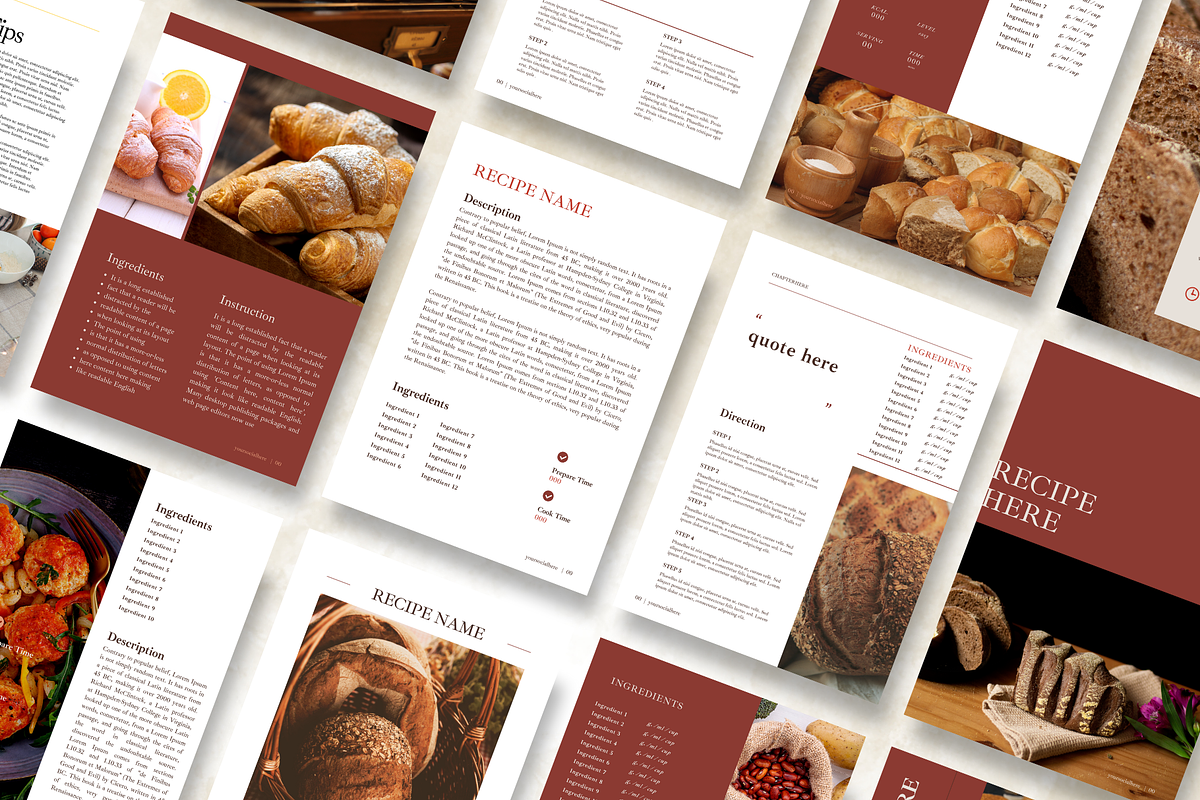 Aesthetic Cookbook Recipe Cards, a Presentation Template by Digital By Nikoleta (Photo 9 of 10)