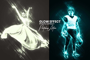 Glow Effect In Photoshop Action