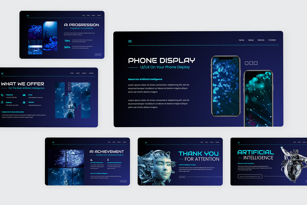Artificial Intelligence Google Slide, a Presentation Template by SquidPixey (Photo 6 of 6)
