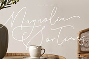 Magnolia Sortimes, a Script Font by Integritype Studio (Thumbnail 1 of 15)