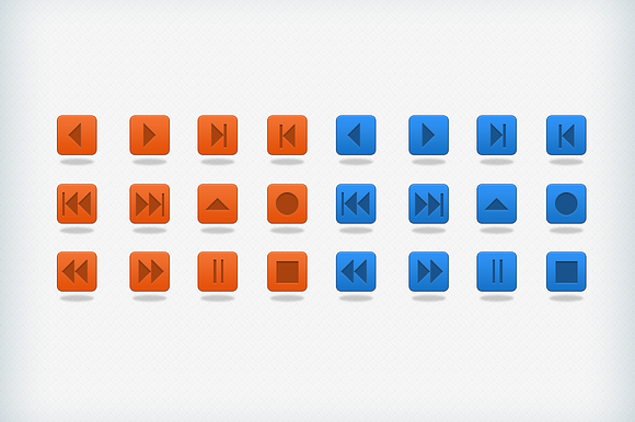 Media Buttons Icons