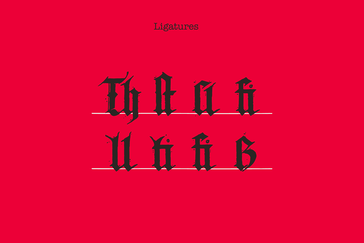 Landsknecht's Sword Blackletter font, a Blackletter Font by kaer_shop (Photo 11 of 11)