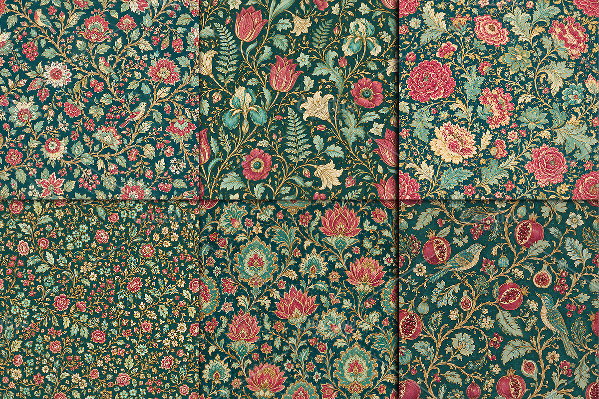 Vintage Dark Floral Pattern, a Pattern Graphic by Artonix (Photo 4 of 5)