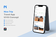 Nice Trip - Travel App UI Kit, an UI Kit Template by iDoodle Studio (Thumbnail 1 of 4)