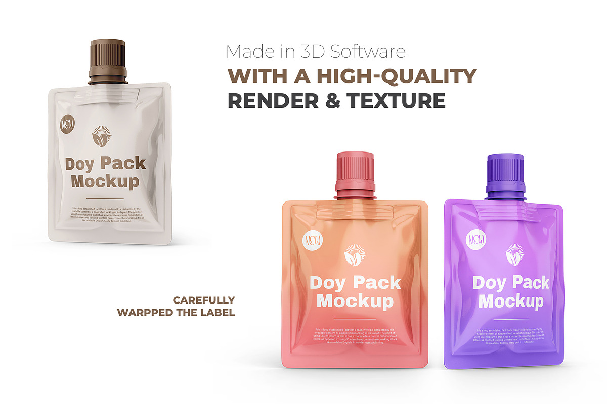 Doy Pack PSD Pouch Packaging Mockup, a Packaging Mockup by Ram Studio LLC (Photo 10 of 11)