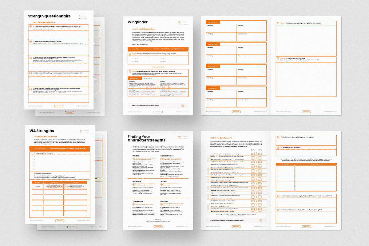 Strengths Discovery Workbook, a Templates & Theme by AndrewPixel (Photo 8 of 9)