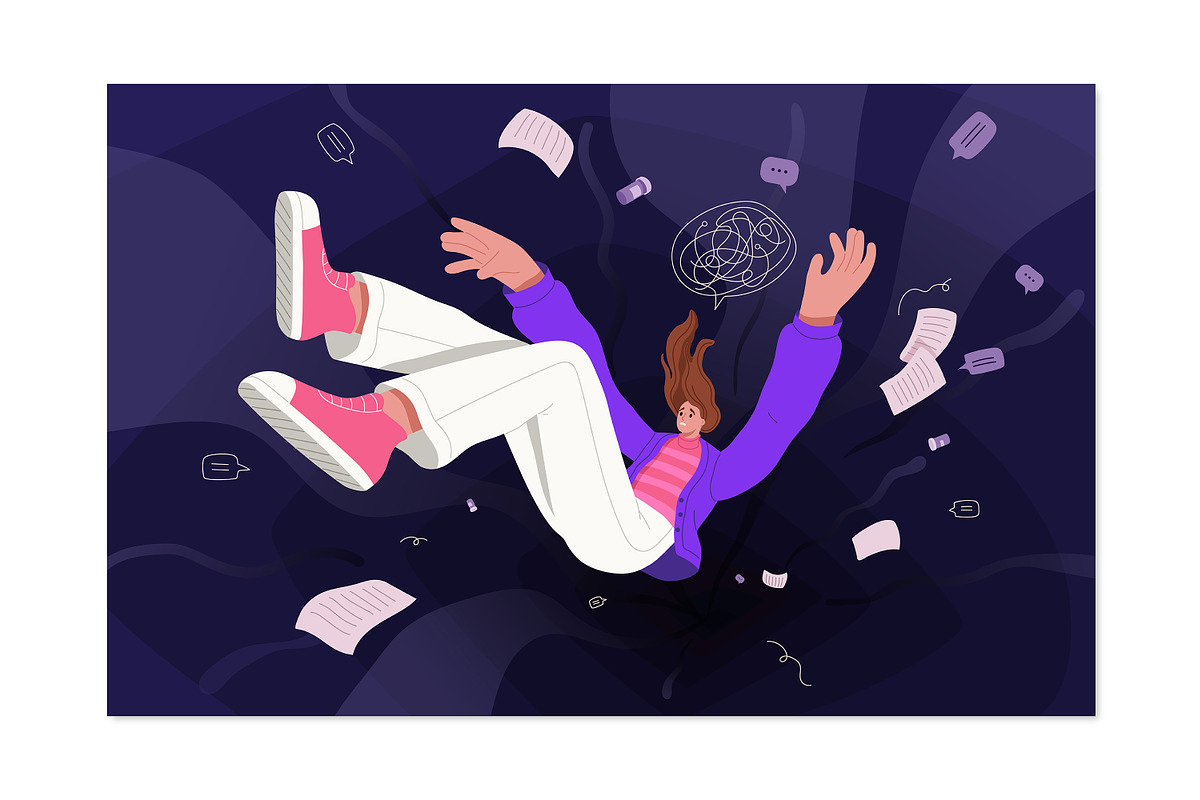 Depression, psychotherapy concept, a Person Illustration by PaperTrident (Photo 2 of 4)