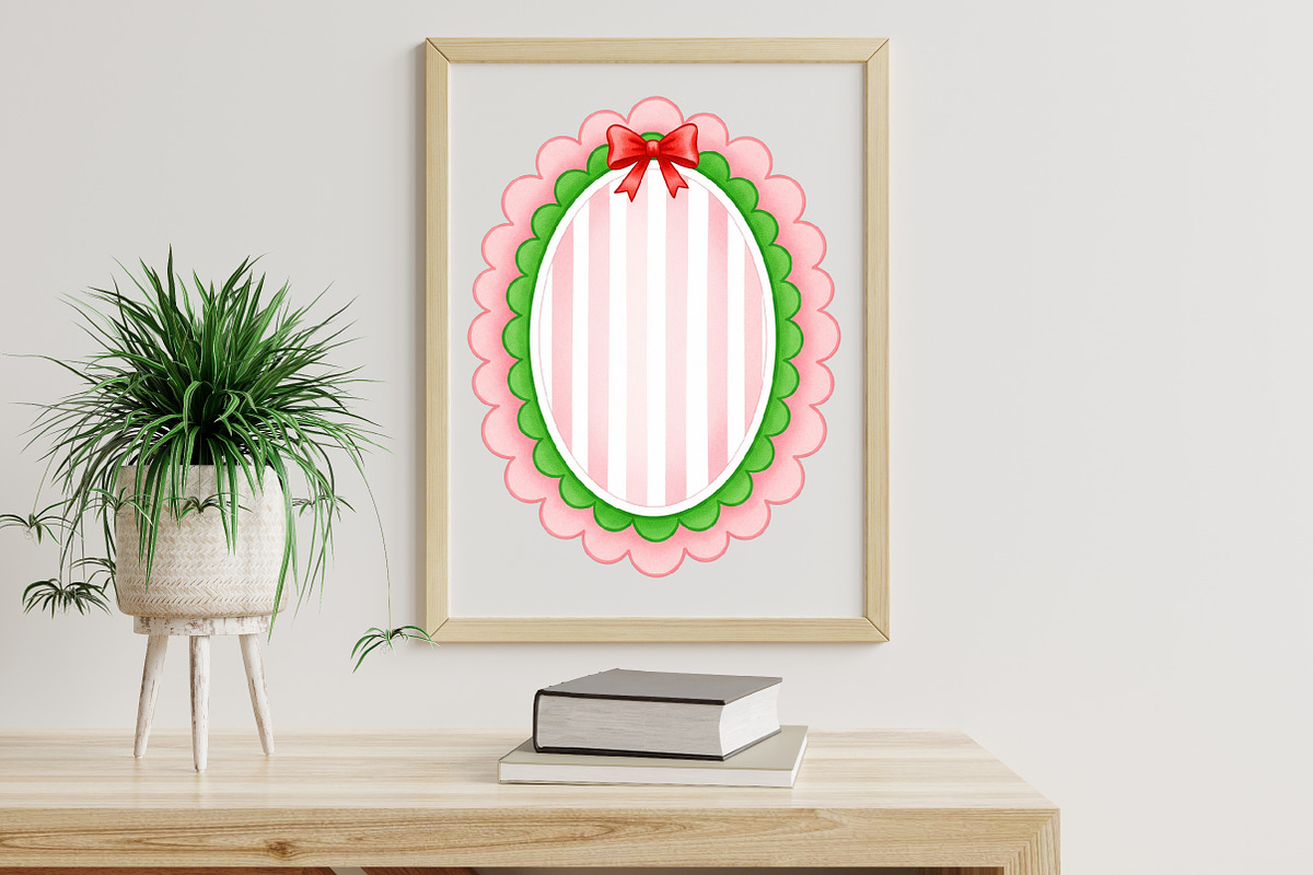 Christmas Coquette Frame Clipart, an Illustration by Libby Wishes (Photo 7 of 8)