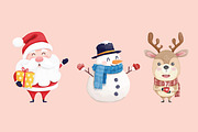 Watercolor Christmas Characters Set, a Decorative Illustration by Believe Creatives (Thumbnail 2 of 4)