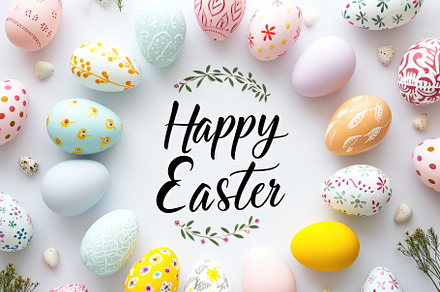 Happy Easter Background, a Background Graphic by Virgo Studio