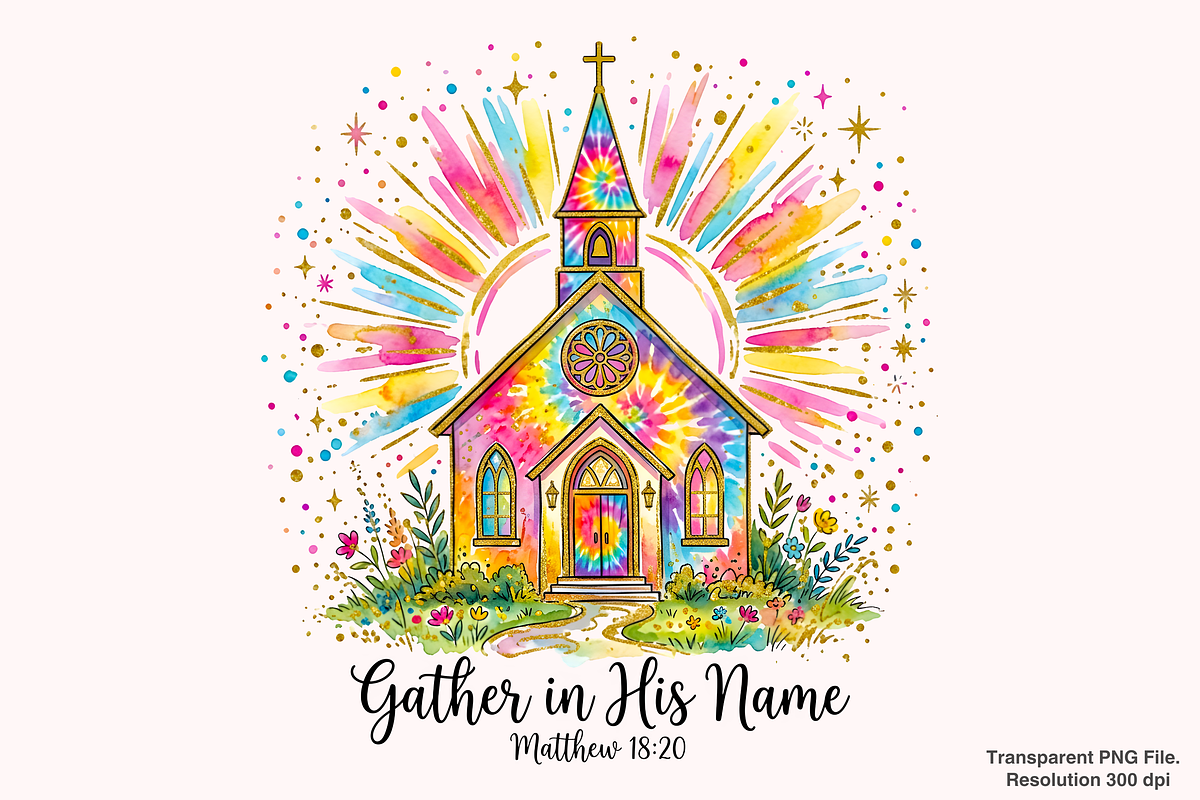 Gather in His Name Christian PNG, an Object Graphic by Clipart Bloom (Photo 2 of 3)