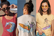 Surfing illustrations set, an Illustration by DGIM studio (Thumbnail 3 of 8)