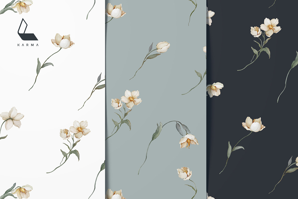 4-in-1 Floral Pattern Bundle, a Pattern Graphic by Karma (Photo 9 of 43)