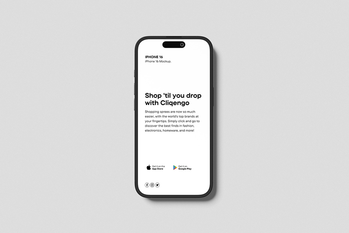 iPhone 16 Mockup, an iPhone Mockup by swsi-studio (Photo 2 of 5)