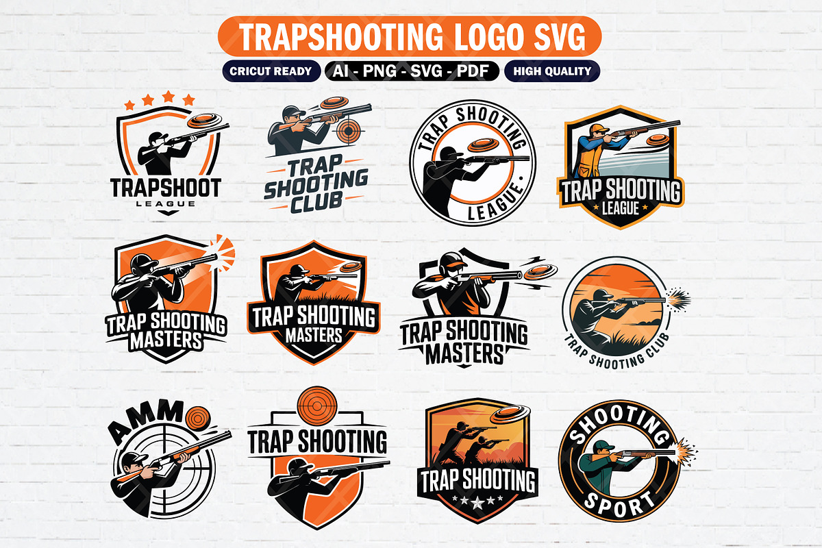 Trapshooting Logo Clipart Template, a Branding & Logo Template by Guavanaboy (Photo 1 of 4)