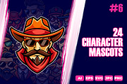 24 Character Mascots Bundle, an Illustration by Riswan Ratta (Thumbnail 1 of 4)