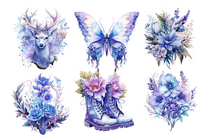 Fantasy Clipart With Florals Clipart