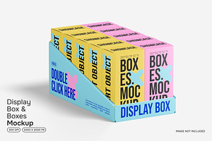Display Box & Boxes Mockup, a Packaging Mockup by Permadi Creative
