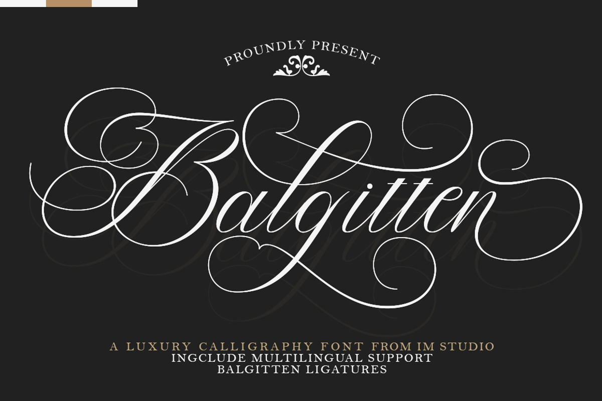 Balgitten Script, a Script Font by IM Studio (Photo 1 of 8)