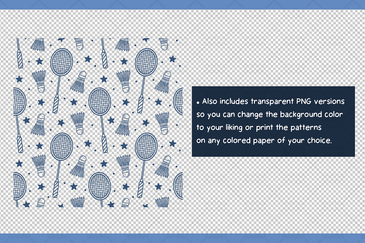 Sports Equipment Line Art Patterns, a Pattern Graphic by Drafts n Doodles (Photo 9 of 9)