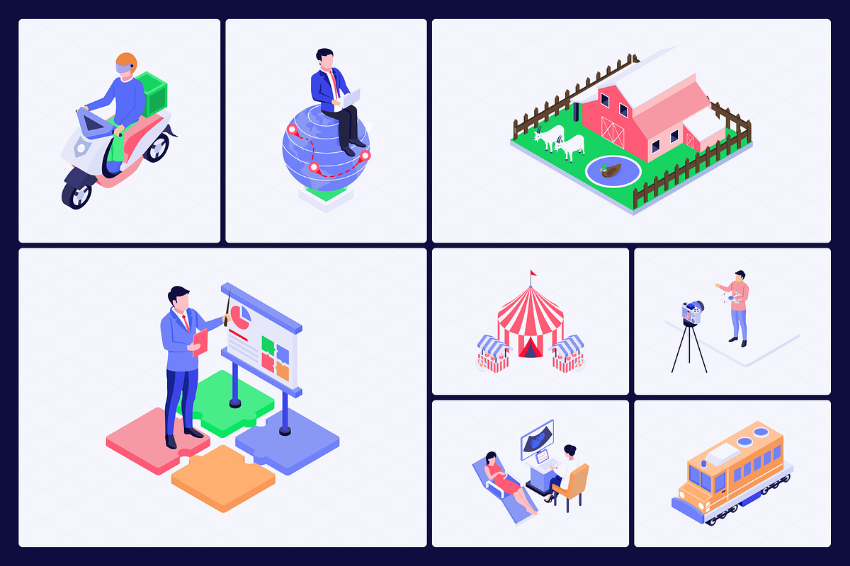410 Everyday Isometric Illustration, a Finance Illustration by Vectors Market (Photo 6 of 17)
