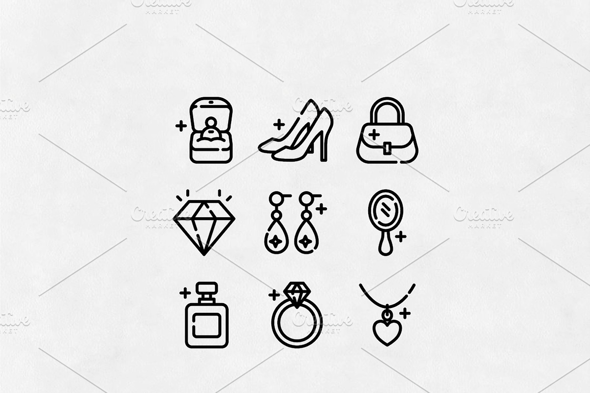 Jewelry & Fashion Details Line Icon, an Outline Icon by Lyolya Profitrolya (Photo 2 of 2)