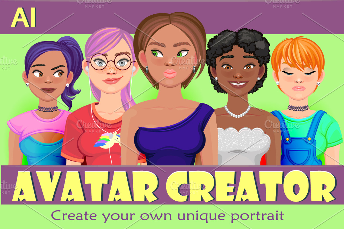 Girl avatar creator (AI), a Person Illustration by Mandarinkas art (Photo 1 of 10)