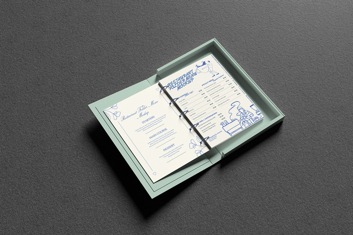 Realistic Folder Menu Mockup, a Books & Magazine Mockup by My Code Std (Photo 4 of 5)