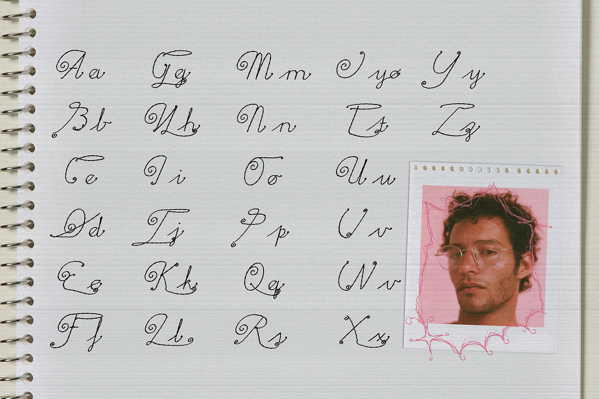 Blue Moon - Monoline Textured Font, a Handwritten Font by Lilithcollageart (Photo 5 of 6)