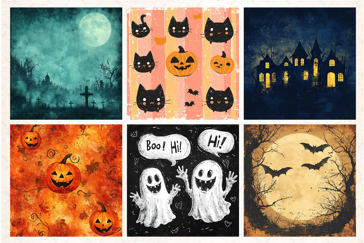 Halloween Digital Papers-20 PNG, a Pattern Graphic by Libby Wishes (Photo 4 of 5)