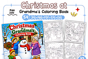 Christmas at Grandma’s Coloring, a Seasonal Illustration by Design Station (Thumbnail 1 of 7)