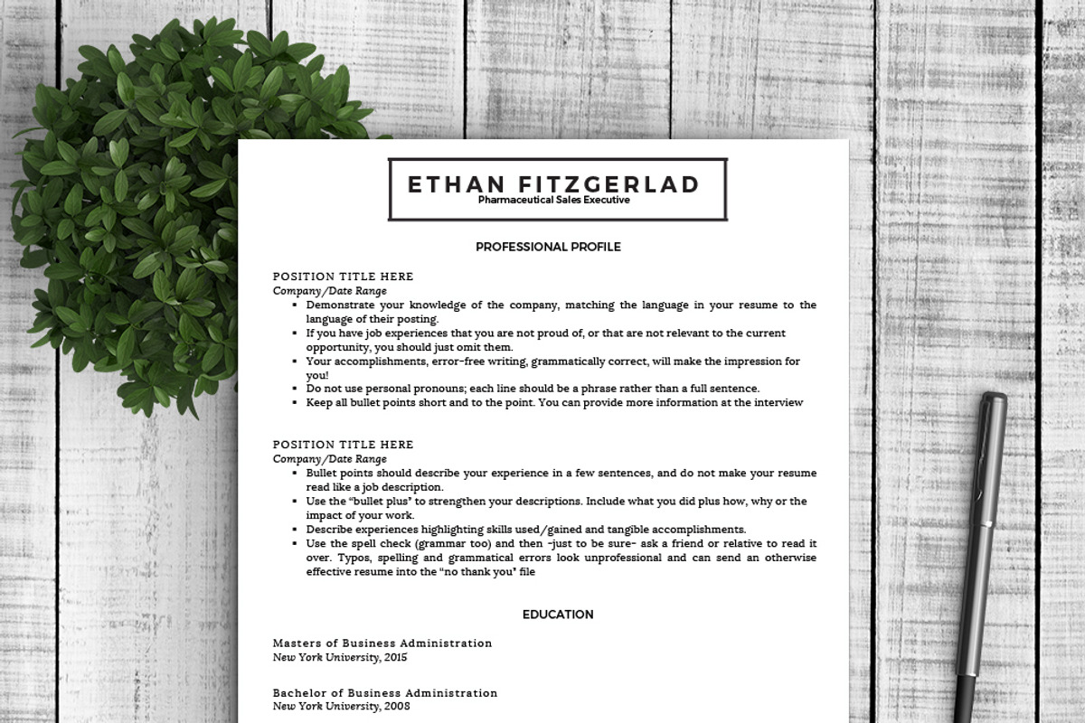 Resume Template Ethan, a Resume Template by Resume Template Shoppe (Photo 3 of 4)