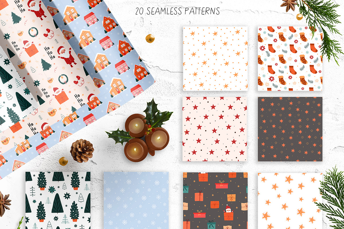Merry Christmas - Graphic Collection, a Seasonal Illustration by roskque (Photo 8 of 9)