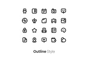 6 Styles User Interface Icon Pack, a Duotone Icon by hafizhhapis (Thumbnail 2 of 7)