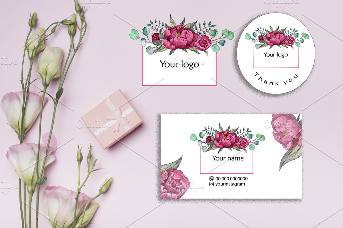 Peonies. Watercolor clipart, a Decorative Illustration by TetianaArt (Photo 9 of 11)