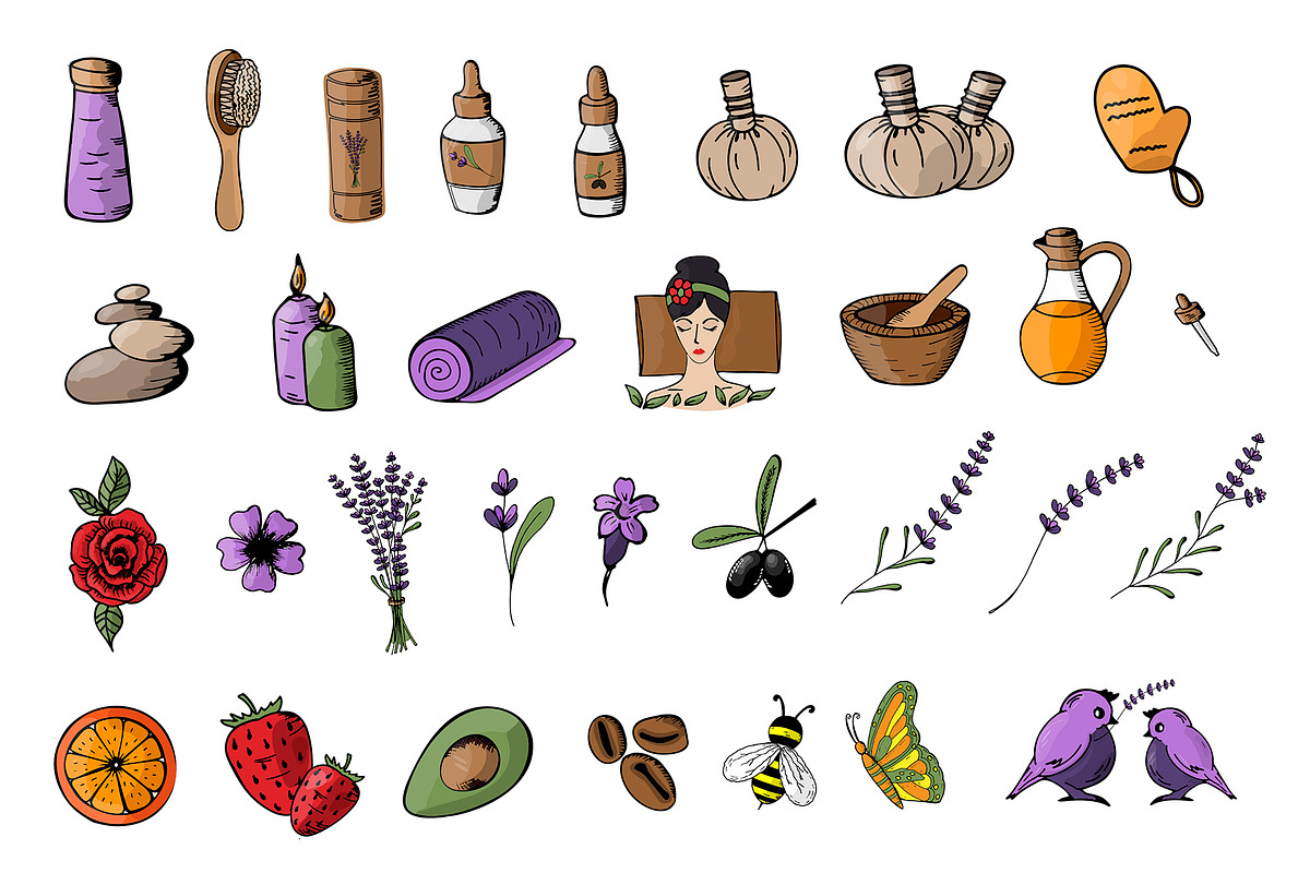 Spa, Organic Cosmetics collection, a Decorative Illustration by WildStrawberry Magic (Photo 3 of 9)