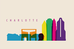 Charlotte City Skyline Illustration