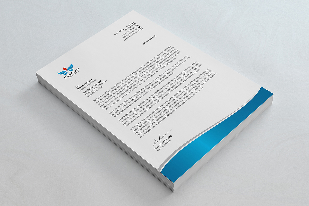 Letterhead and Invoice Bundle, a Stationery Template by DesignDevisers (Photo 10 of 19)