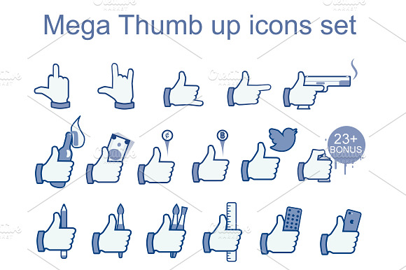 Big Set Social Likes Icons