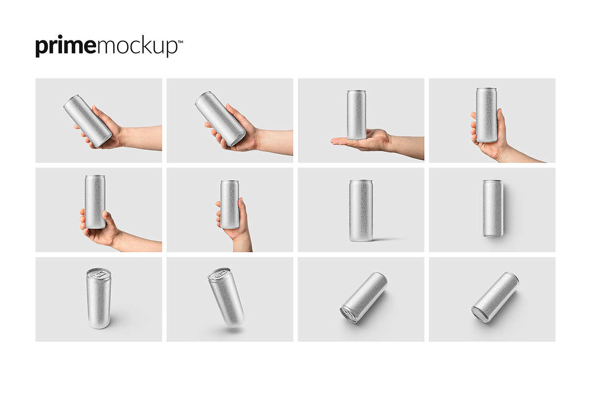 250 ml Energy Drink Can Mockup Set, a Cups & Container Mockup by PrimeMockup (Photo 10 of 11)