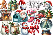 Watercolor Christmas Clipart, an Illustration by Daily.Designs (Thumbnail 1 of 4)