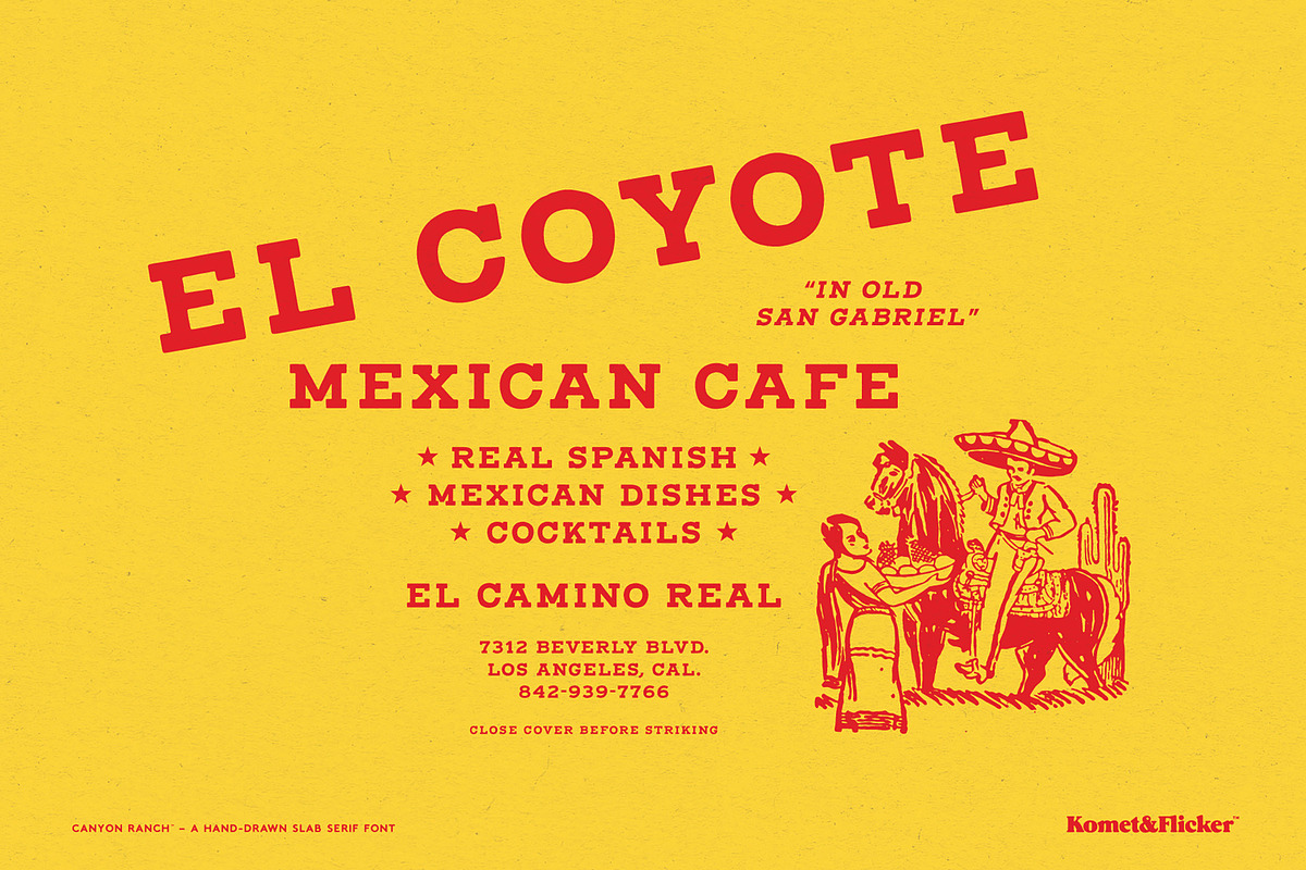 Canyon Ranch - A Hand-Drawn Font, a Slab Serif Font by Komet & Flicker (Photo 8 of 15)