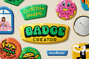 Custom Shape Badge Creator, a Merchandise Mockup by mockstar (Thumbnail 1 of 6)